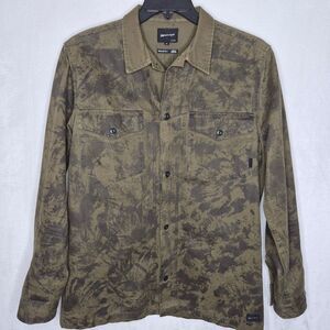 Quiksilver Olive Camo Shirt Jacket Size Medium